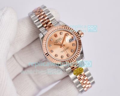 Rolex Datejust Jubilee Replica 2-Tone Rose Gold Ladies Watch 28MM